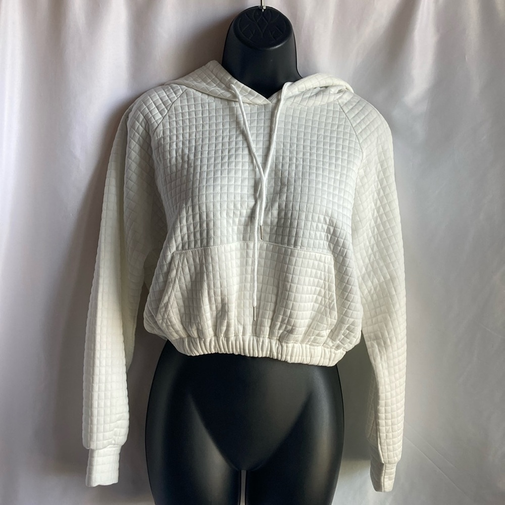 Fashion Cropped Texture Hoodie Size Medium